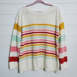 Talbots Women's Slub Boatneck Pullover Sweater. Size:‎ XL Petite